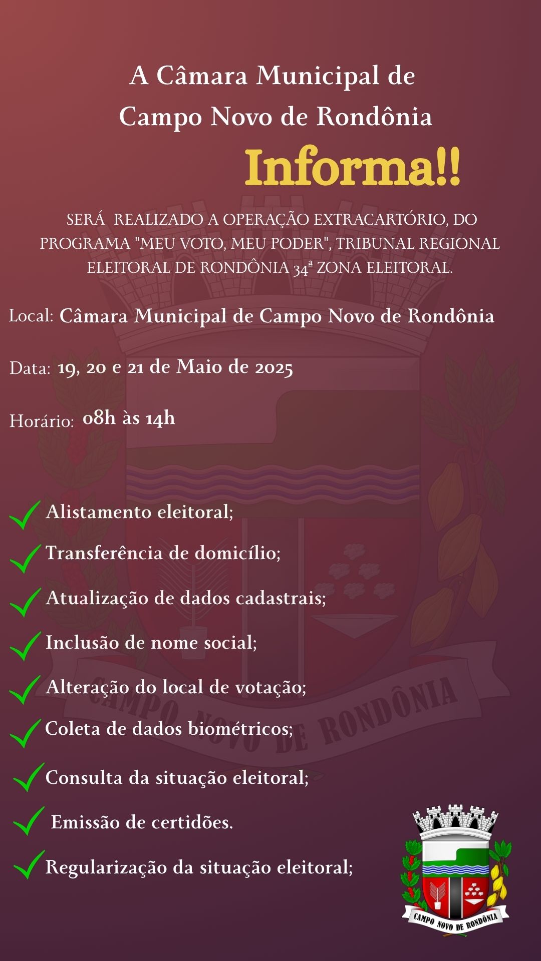 Câmara Municipal Informa!