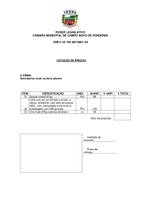 COTAÇÃO DE PREÇOS