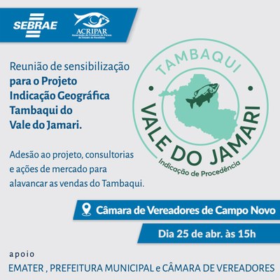 PROJETO SOBRE O TAMBAQUI